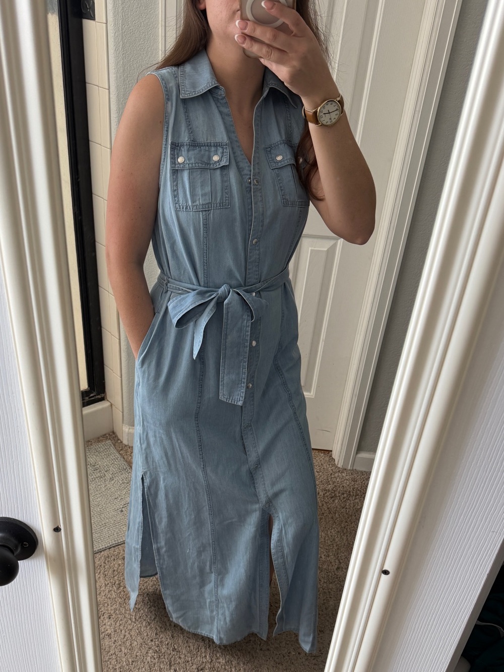 Chambray Shirt Dress